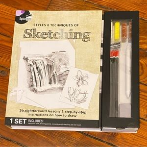 SpiceBox Masterclass Sketching Styles and Techniques Art Craft Kit, Pad, Pencils